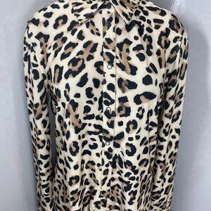 Anatomie “Tania” Cheetah Snap-Front Blouse – Size S (NWT)